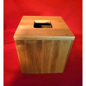 Wooden Bamboo Barrel Tissue Box Holder
